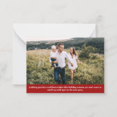 Budget Frohe Weihnachts Grafik Foto Note Card Mitteilungskarte (Rückseite)