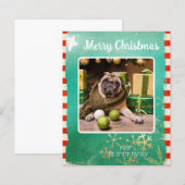 Budget Frohe Weihnachts-Haustier-Foto (Vorne/Hinten)