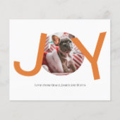 BUDGET Frohe Weihnachts-Joy Foto-Karte (Vorderseite)