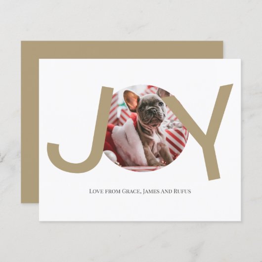 BUDGET Frohe Weihnachts-Joy Foto-Karte (Vorne/Hinten)