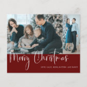 Budget Frohe Weihnachts-Script 2 Foto Collage Red (Vorderseite)