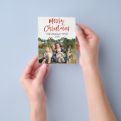 Budget Frohe Weihnachts-Script Foto-Karte Flyer (Gruppe)