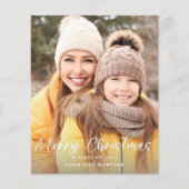 Budget Frohe Weihnachts Spaß Script Foto Vertikal (Vorderseite)