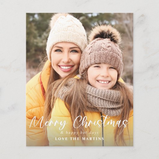 Budget Frohe Weihnachts Spaß Script Foto Vertikal Flyer (Vorne)