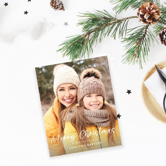 Budget Frohe Weihnachts Spaß Script Foto Vertikal Flyer