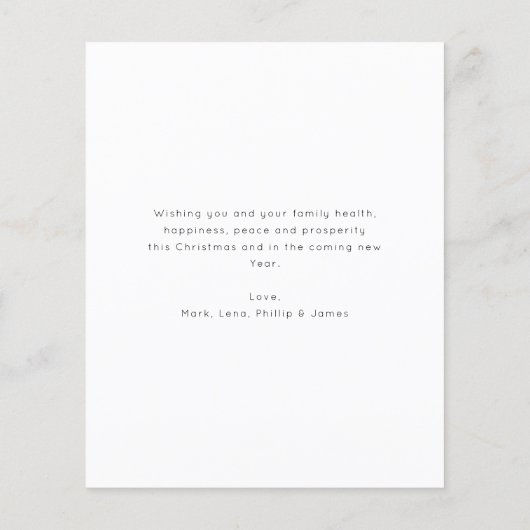 Budget Frohe Weihnachts Weihnachtsgrüße Karte (Hinten)