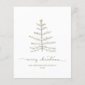 Budget Frohe Weihnachtsbaumschrift Typografie (Vorderseite)