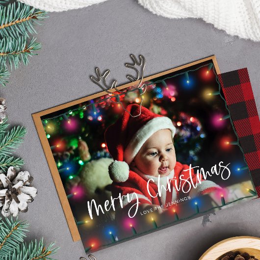 Budget Frohe Weihnachtsbeleuchtung Foto