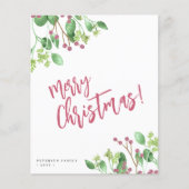 Budget Frohe Weihnachtsgrün Foto Weihnachtskarte Flyer (Vorne)