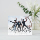 Budget Frohe Weihnachtskalligrafie Foto (Stehend Vorderseite)