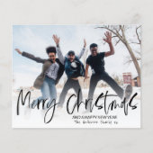 Budget Frohe Weihnachtskalligrafie Foto (Vorderseite)