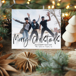 Budget Frohe Weihnachtskalligrafie Foto