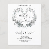 Budget Frost Save the Date Flyer