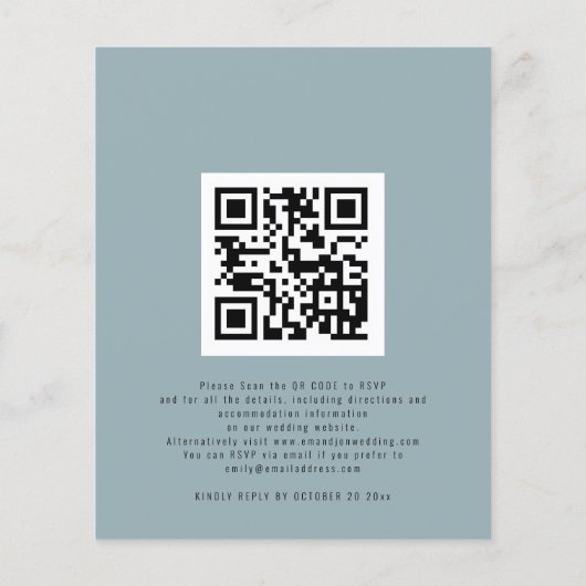 Budget Frosty Forest Foto schließt sich uns QR Blu (Rückseite)