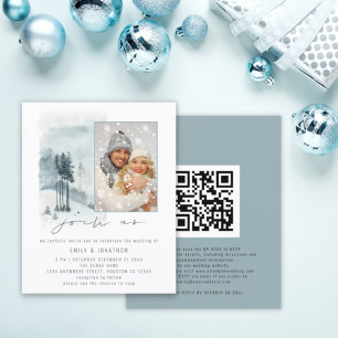 Budget Frosty Forest Foto schließt sich uns QR Blu