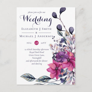 BUDGET Fuchsia Lila Pink Wedites Einladungen