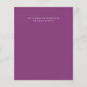 BUDGET Fuchsia Lila Pink Wedites Einladungen Flyer (Hinten)