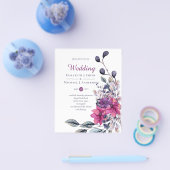 BUDGET Fuchsia Lila Pink Wedites Einladungen Flyer (Einzeln)