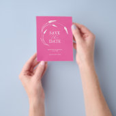 Budget Fuchsia Wedding rettet das Datum Flyer (Gruppe)