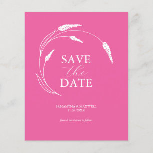 Budget Fuchsia Wedding rettet das Datum Flyer