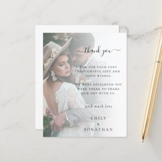 Budget Fügen Sie Ihr eigenes Foto Hochzeit Vielen (Vorderseite/Rückseite Beispiel)