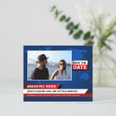 Budget Fun Breaking News TV-Foto Save the Date (Stehend Vorderseite)