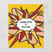 Budget Fun Geometric Comic Einladung zur Hochzeit (Rückseite)