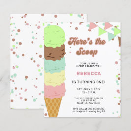 Budget Fun Ice Creme Party Einladung zum Geburtsta