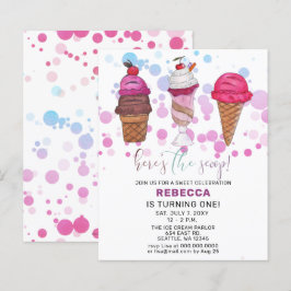 Budget Fun Ice Creme Party Einladung zum Geburtsta