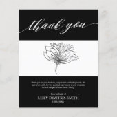 Budget Funeral Memorial Thank you Card (Vorderseite)