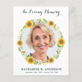 Budget Funerod Sunflower Foto Beileid Vielen Dank (Vorderseite)