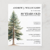 Budget Funny 80. Geburtstag Einladung (Vorderseite)