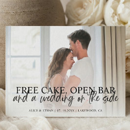 Budget Funny Brush Script Save the Date Foto Anno Ankündigungspostkarte