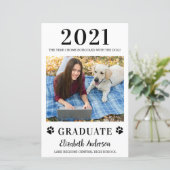 Budget Funny Foto Zuhause School Dog Abschluss (Stehend Vorderseite)