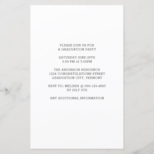 Budget Funny Foto Zuhause School Dog Abschluss (Rückseite)