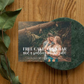 Budget Funny Free Cake Open Bar Save the Date Ankündigungspostkarte