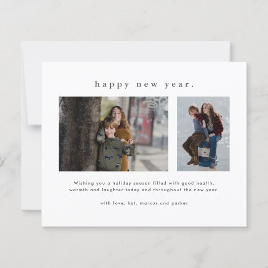 Budget Funny Naughty 3 Foto Weihnachtskarte (Rückseite)