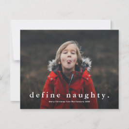 Budget Funny Naughty 3 Foto Weihnachtskarte
