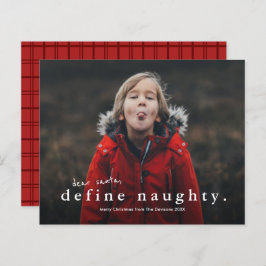Budget Funny Naughty Foto Weihnachtskarte
