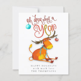 Budget Funny Oh Dee What A Year Holiday Card