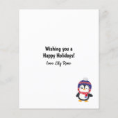 Budget Funny Penguin Weihnachtskarte (Rückseite)