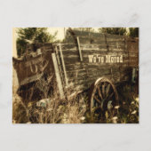 Budget Funny Western Moving New Address Wagon Postkarte (Vorderseite)