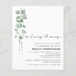 Budget für Eukalyptus-Einladung zur Liebe zum Gedä