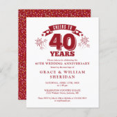 Budget für Ruby 40 Jahre Einladung (Vorne/Hinten)