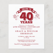 Budget für Ruby 40 Jahre Einladung (Vorderseite)