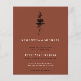 Budget für Terracotta Burnt orange Forest Pine Tre Flyer