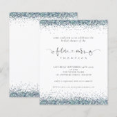 Budget Future Frau Blue Glitzer Brautparty (Vorne/Hinten)