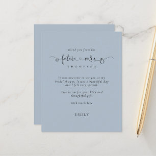 Budget Future Frau Brautparty Dusty Blue Danke