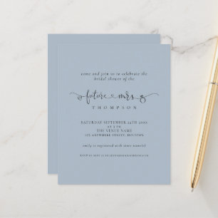 Budget Future Frau Bridal Dusty Blue Duwer Einladu