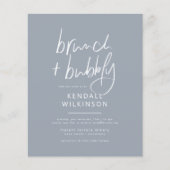 Budget Future Frau Dusty Blue Brunch & Bubbly Foto (Vorderseite)